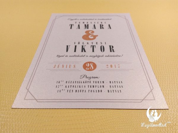 Nyomtatott esküvői meghívó 48.