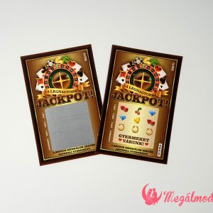 Babaváró sorsjegy rulettkerékkel és rejtett üzenettel