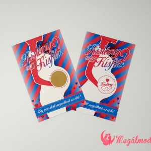 Kismama sziluettes babaváró sorsjegy