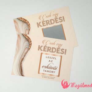 Pasztell tanúfelkérő márvány mintával és kaparós kérdéssel