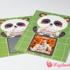 Aranyos panda macis keresztszülő felkérő kaparós sorsjegy, izgalmas meglepetésekkel.