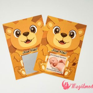 Mosolygós oroszlános keresztszülő felkérő
