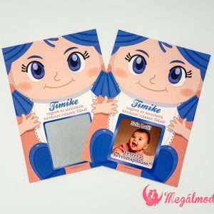 Babafigurás keresztszülő felkérő kaparós sorsjegy