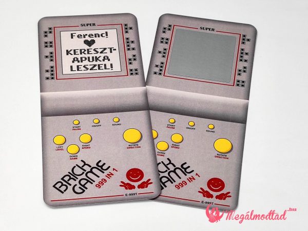 Tetris mintájú keresztszülő felkérő kaparós felülettel