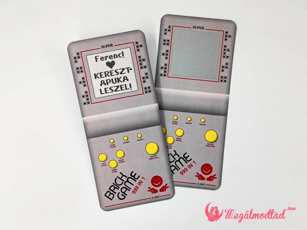 Tetris mintájú keresztszülő felkérő kaparós felülettel