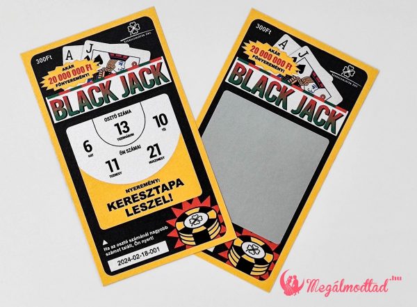 Black jackes keresztszülő felkérő kaparós felülettel