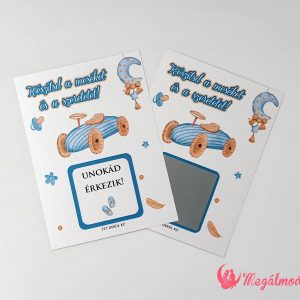 Színes kisautós babaváró sorsjegy